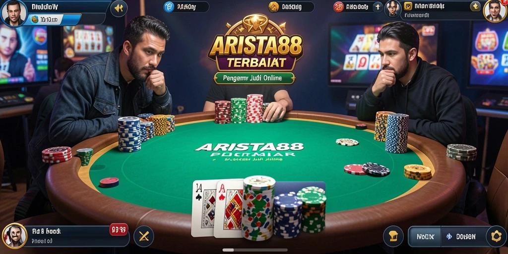 Tampilan gameplay Poker yang seru dan interaktif di ARISTA88.