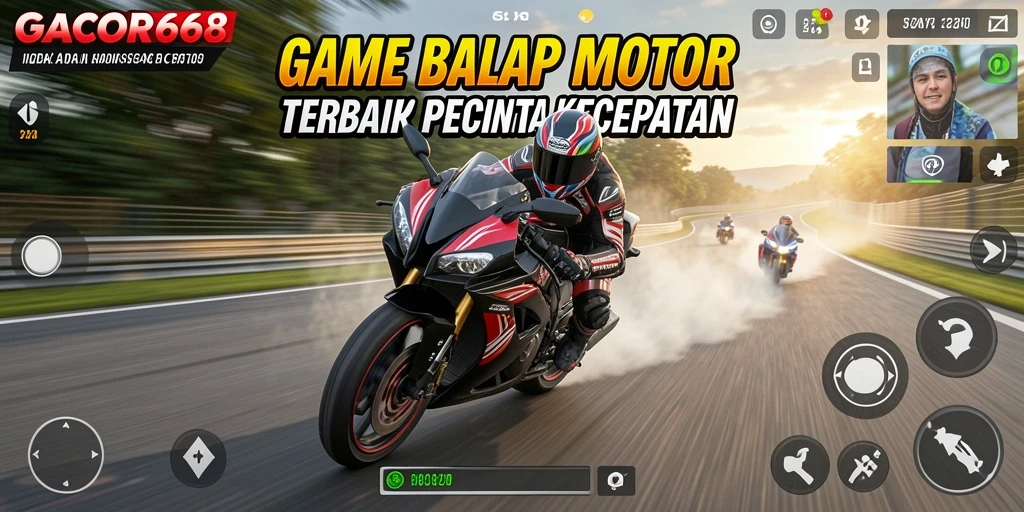 Tampilan menarik dari gameplay GACOR668 dengan balapan motor yang mendebarkan.