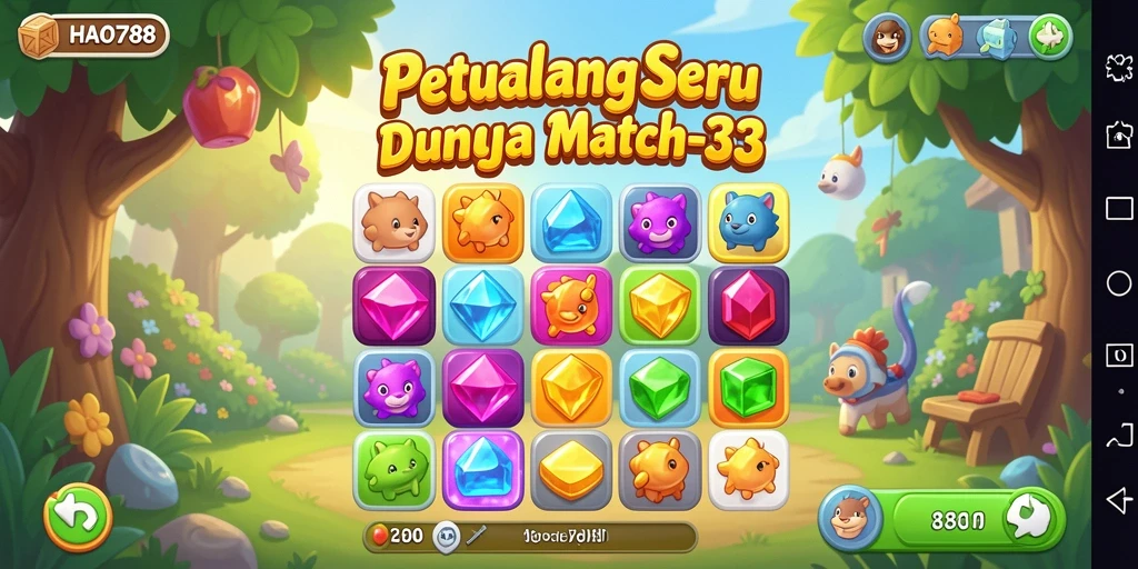Tampilan gameplay menarik di HAO788 menunjukkan kombinasi warna-warni.