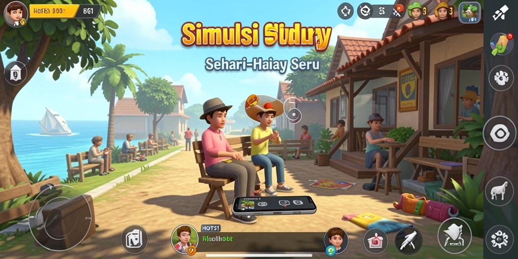 Tampilan gameplay HOT51 dengan aktivitas simulasi yang menarik.