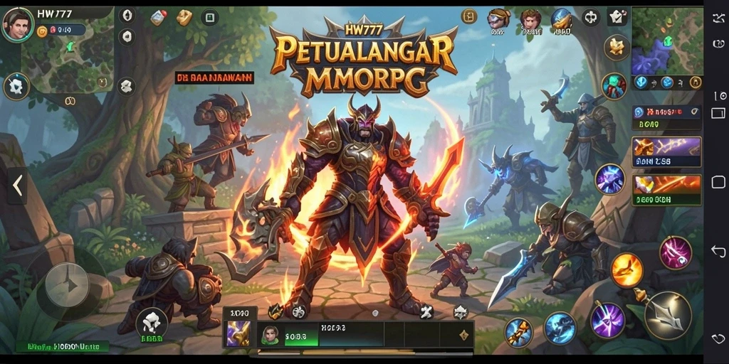 Tangkapan layar dari gameplay seru <strong>HW777</strong> di dunia MMORPG.
