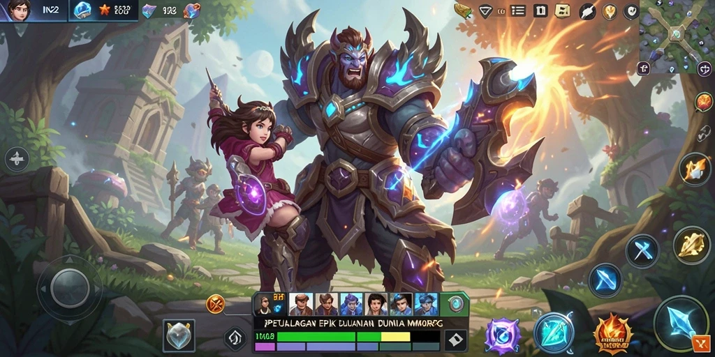 Gambar gameplay IN22 yang memukau dalam dunia MMORPG.