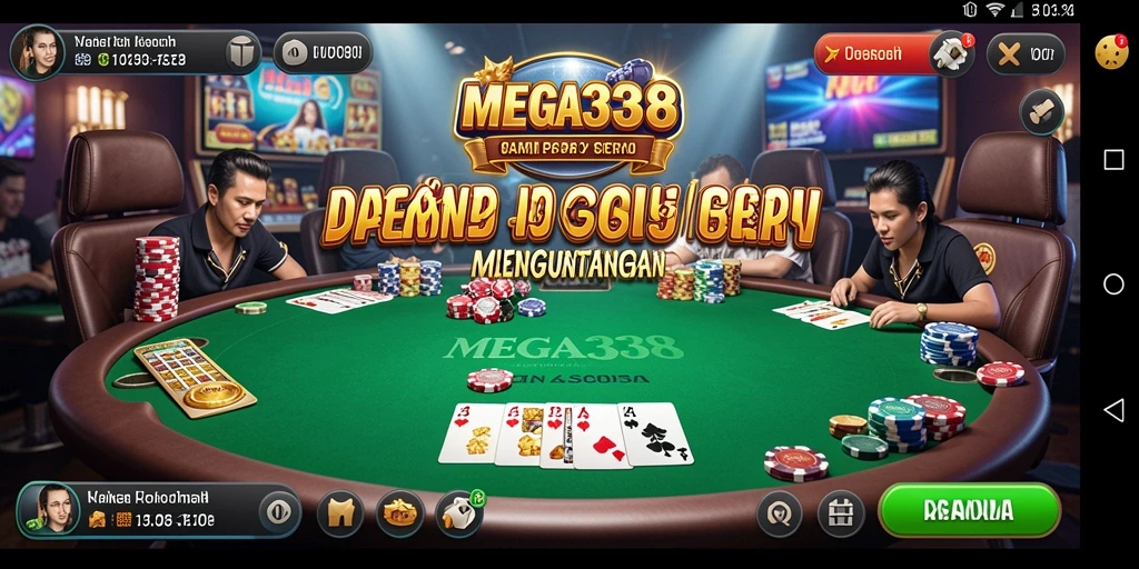 Gameplay seru Poker di aplikasi MEGA338.
