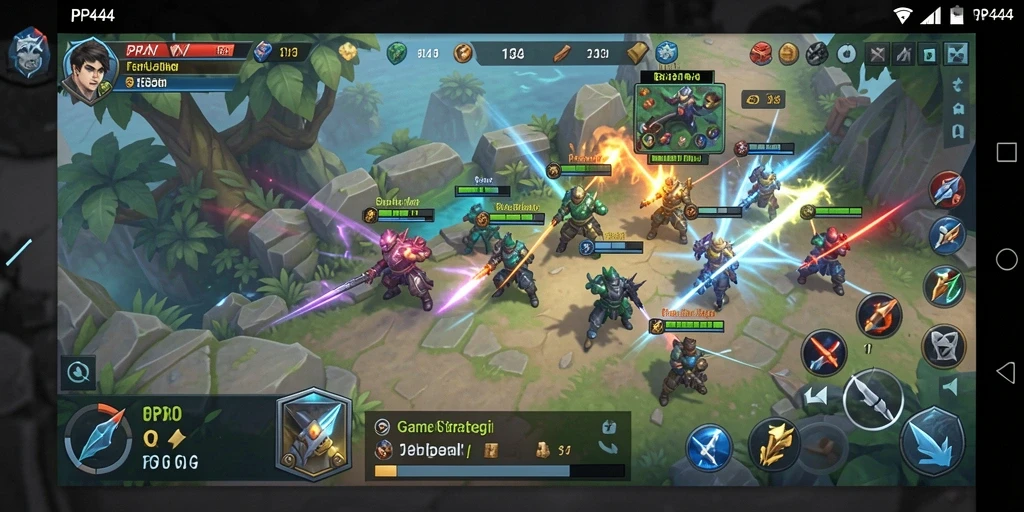 Tangkapan layar gameplay PP444 menampilkan pertempuran strategis yang mendebarkan.