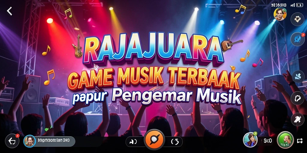 Tampilan gameplay RAJAJUARA menampilkan tantangan musik yang seru.