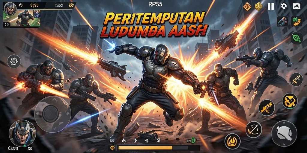 Tampilan permainan Action yang mendebarkan di RP55.