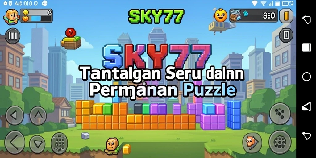 Screenshot menunjukkan momen seru gameplay Puzzle dalam SKY77.