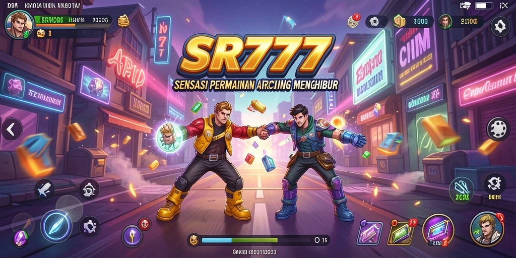 Tangkapan layar utama SR777 menampilkan aksi seru dalam permainan Arcade.
